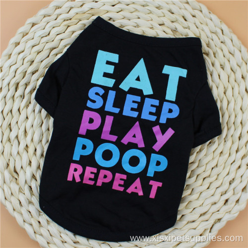 Letter print summer pet clothing small dog clothes